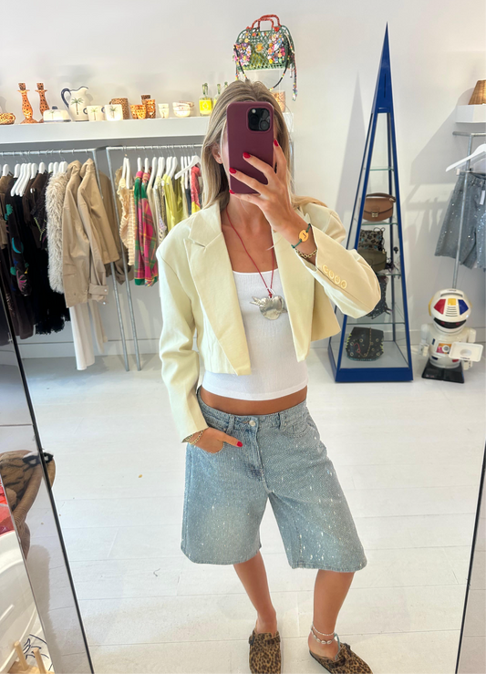 BLAZER CROP YELLOW