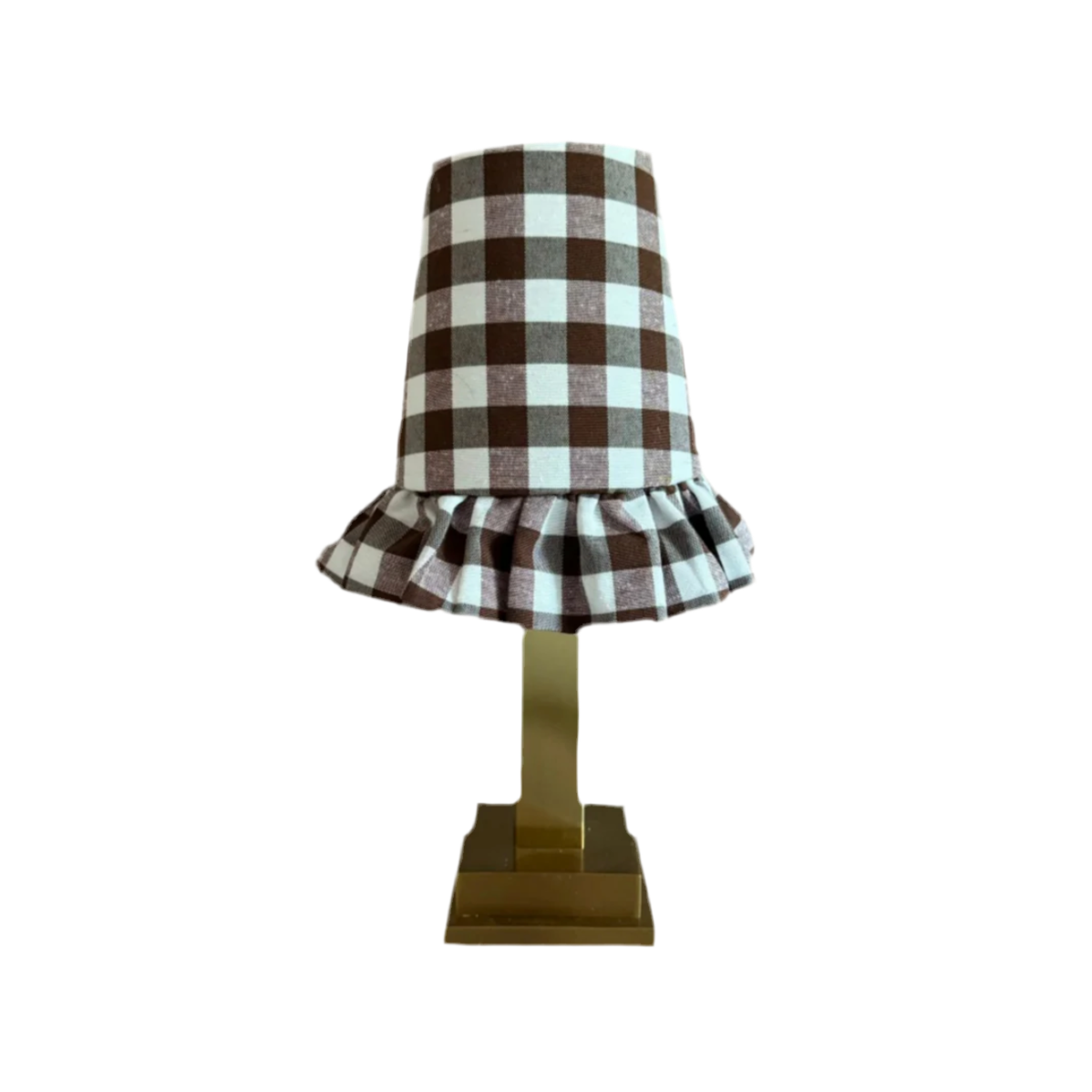 Club Carlotta Philia Tablelamp - Brown Check Ruffle