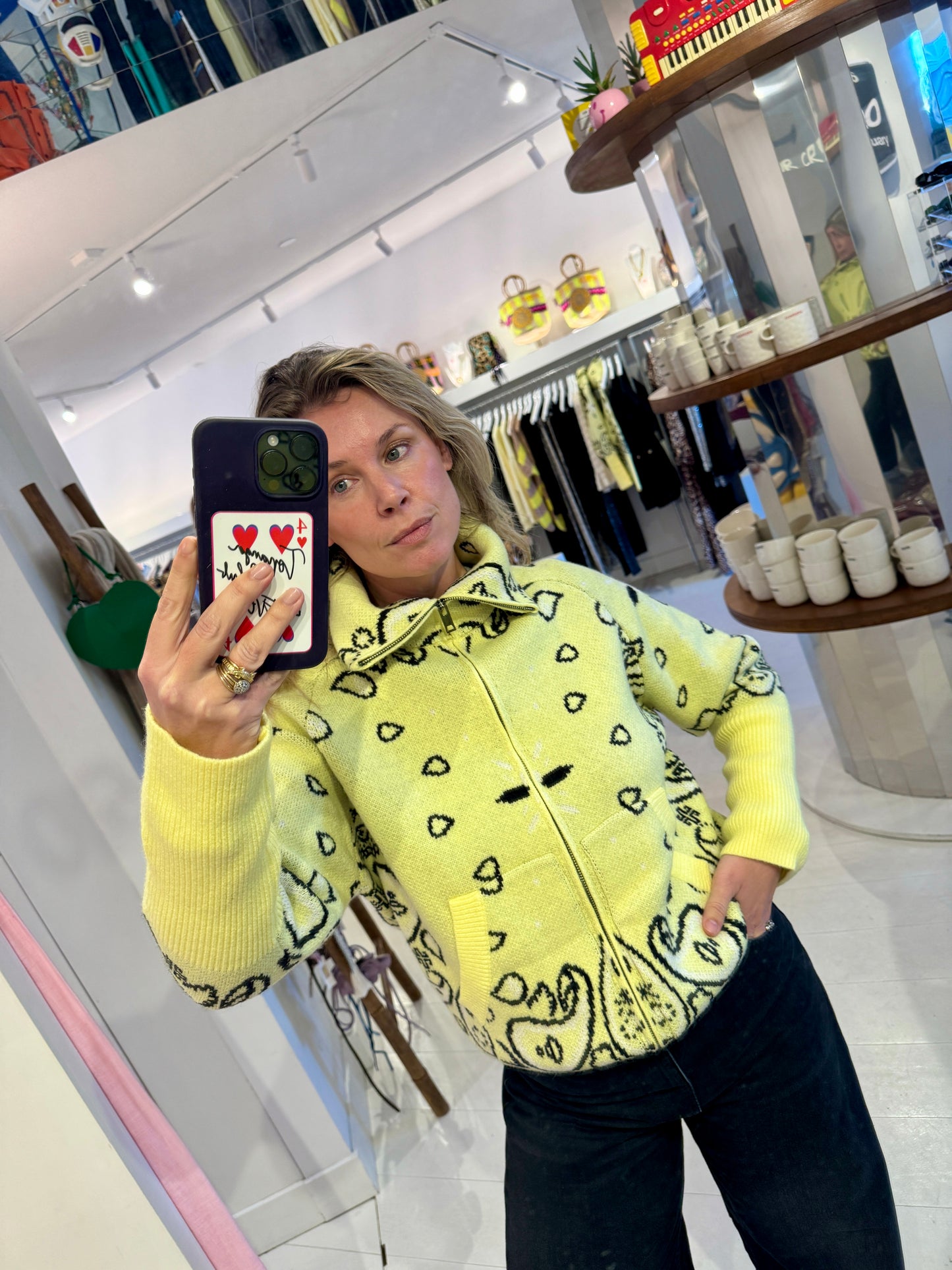 PAISLEY CARDIGAN YELLOW