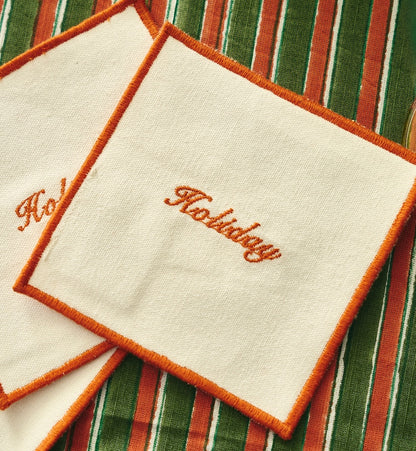 HOLIDAY COASTER SET OF 4
