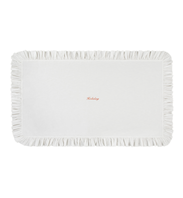 HOLIDAY RUFFLE TABLECLOTH