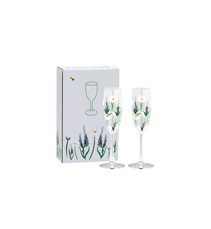 Springtime Toast Champagne Flute Set of 2