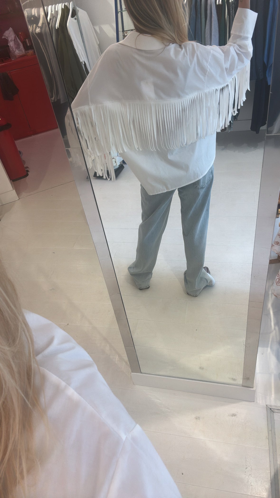 FRINGE BLOUSE WHITE