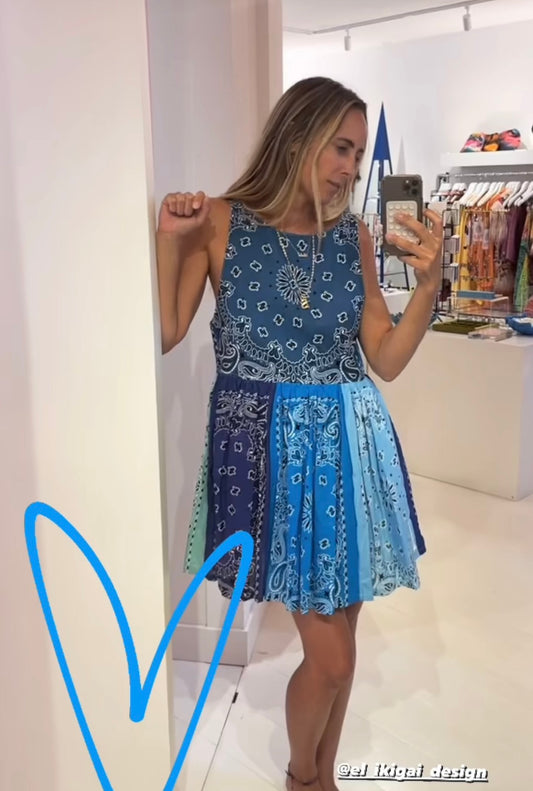 Bandana Dress Blue