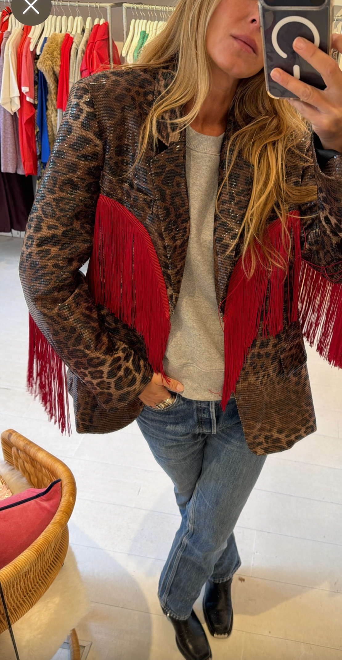 TIGER BLAZER FRINGE