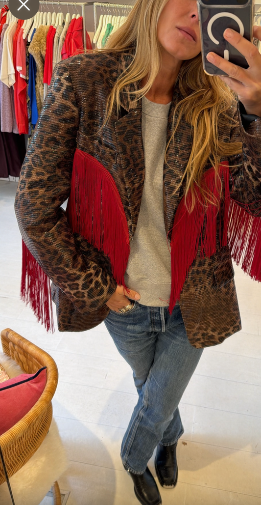 TIGER BLAZER FRINGE