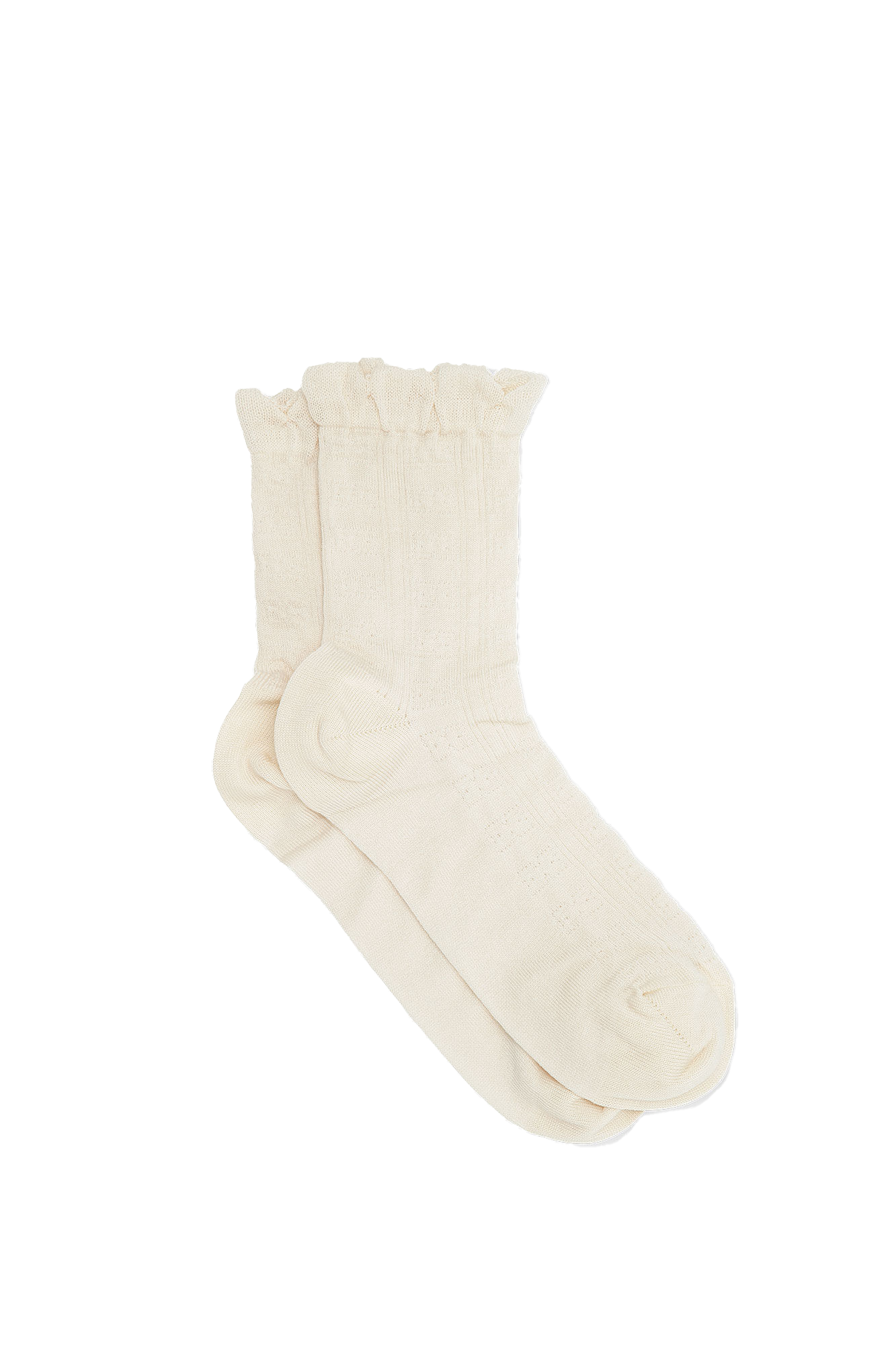 Egret Short Ruffle Socks