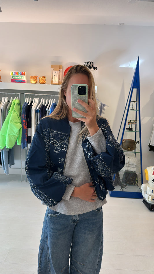 PAISLEY BOMBER NAVY