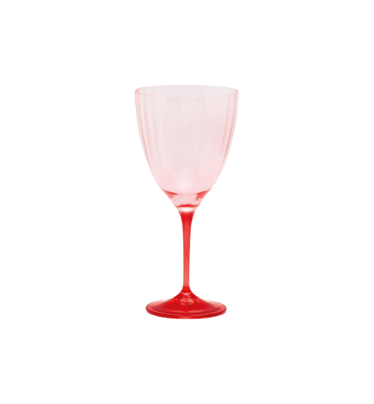 Garden Pink Wine Glass