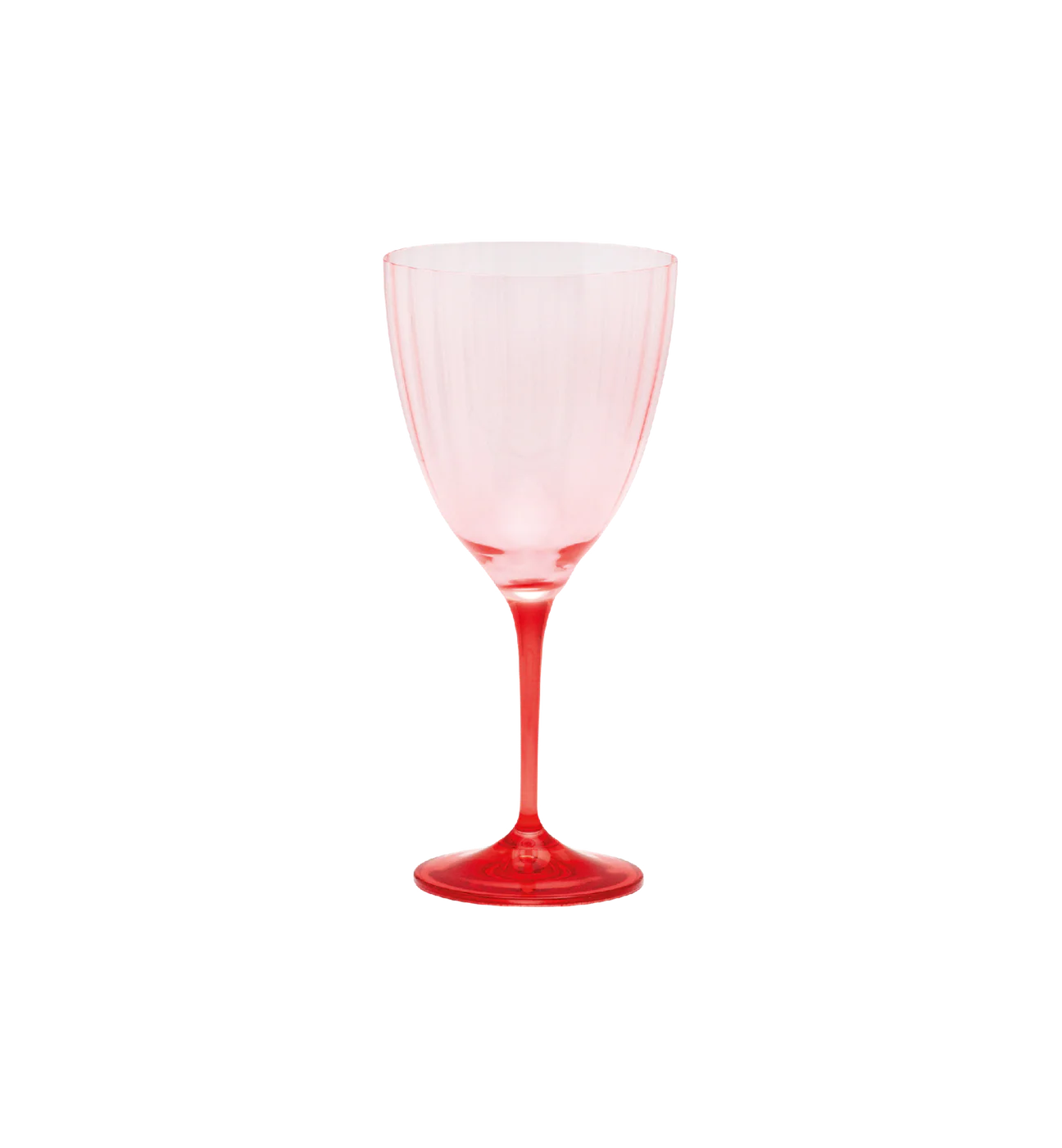 Tuin roze wijnglas