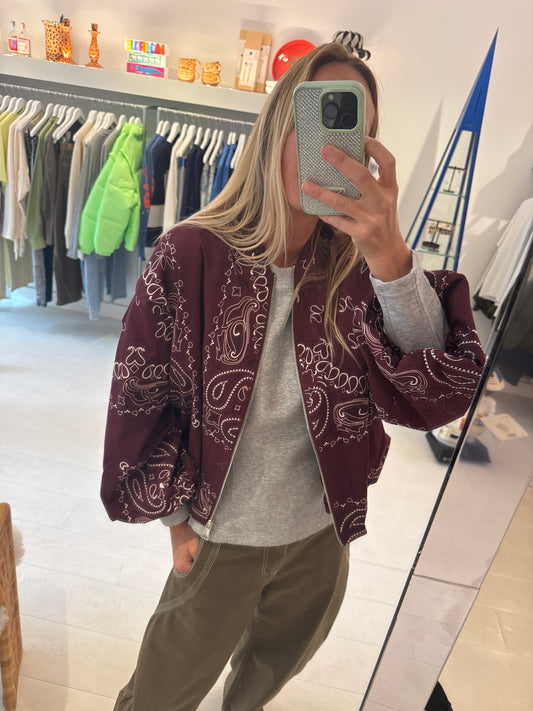 PAISLEY BOMBER Burgundy