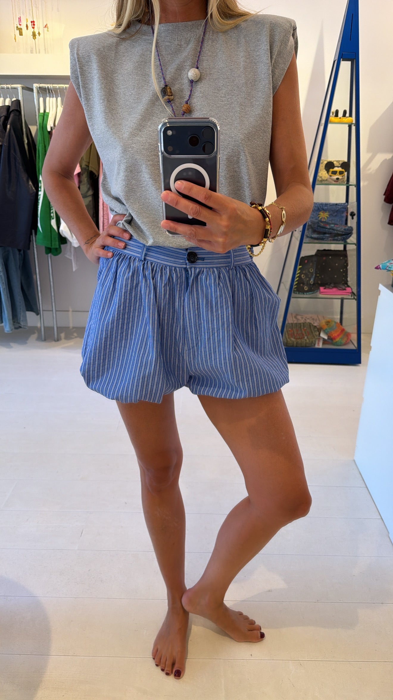 STRIPE BALLON SKORT