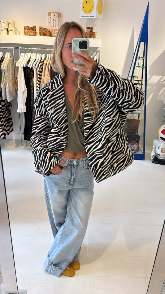 ZEBRA BLAZER BOYFRIEND