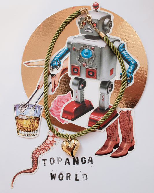 GREEN BAG HEART NECKLACE