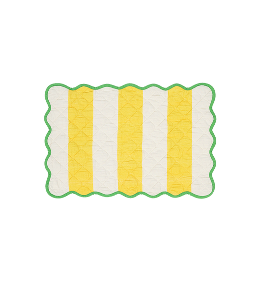 Anna + Nina Easter Striped Scalloped Placemat