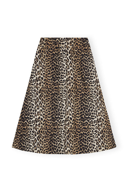 Leopard Printed Elasticated Maxi Skirt