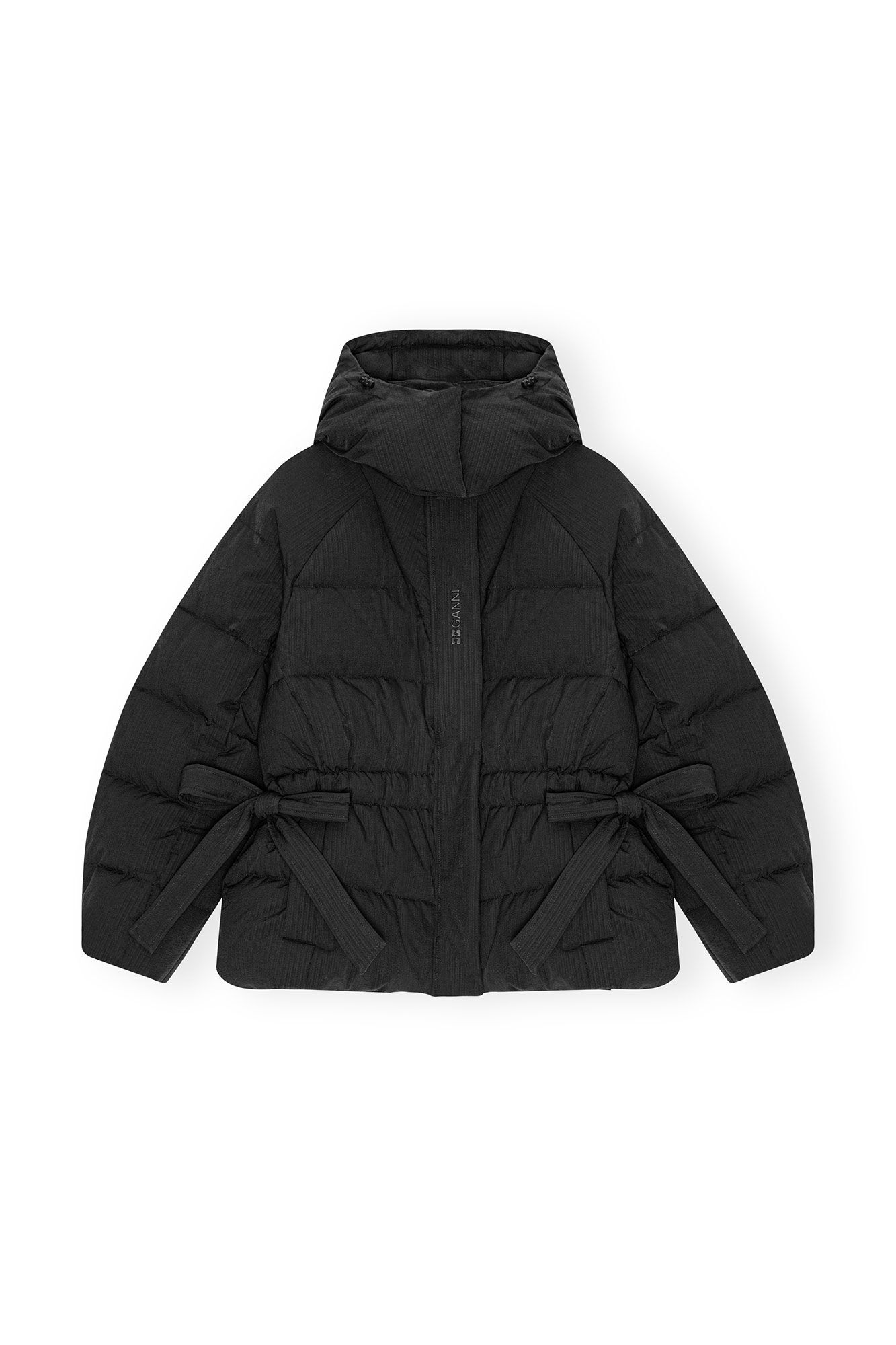 Black Tech Oversized Puffer Jacket