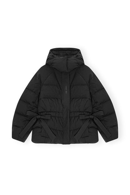 Black Tech Oversized Puffer Jacket