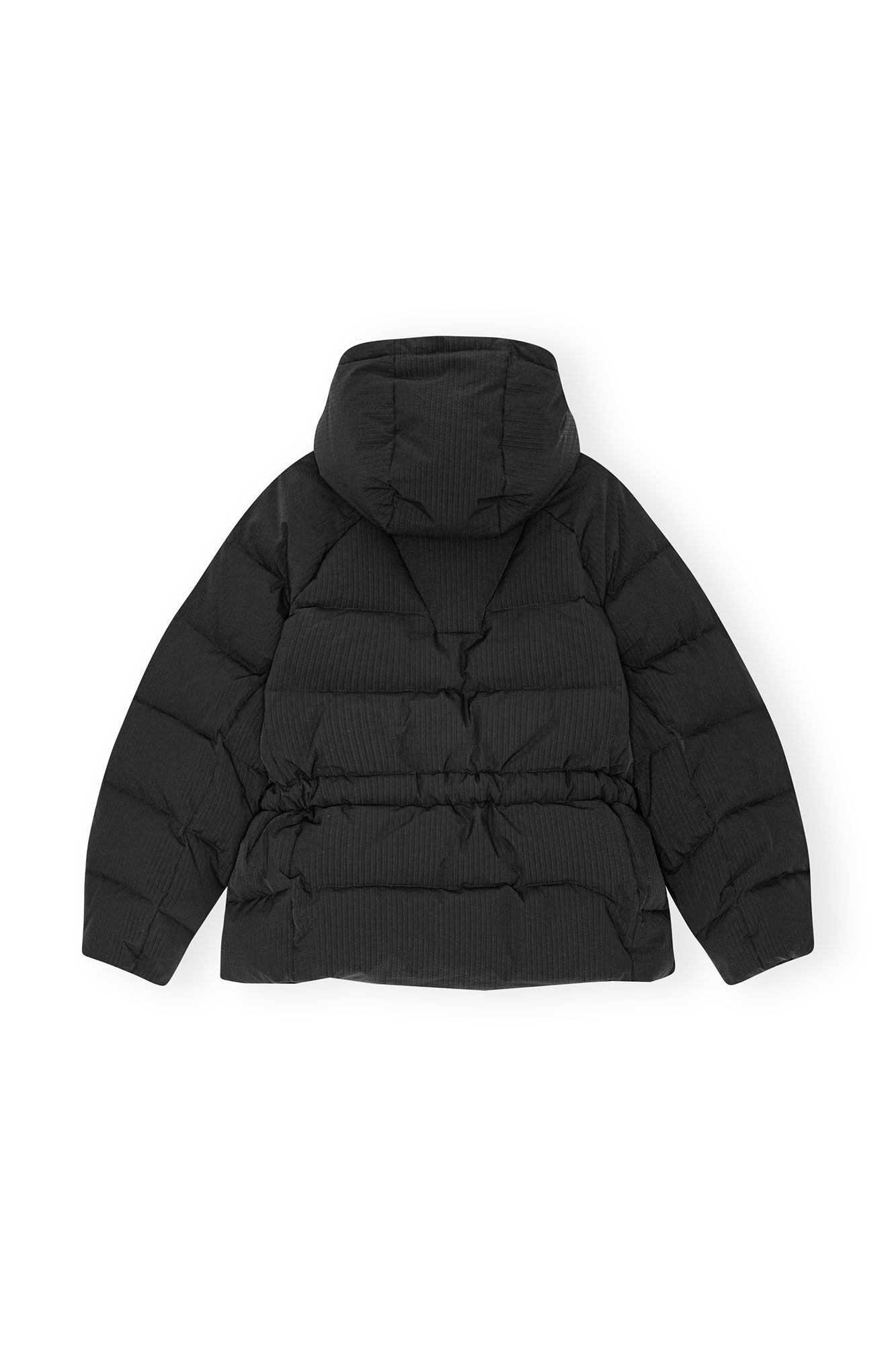 Black Tech Oversized Puffer Jacket