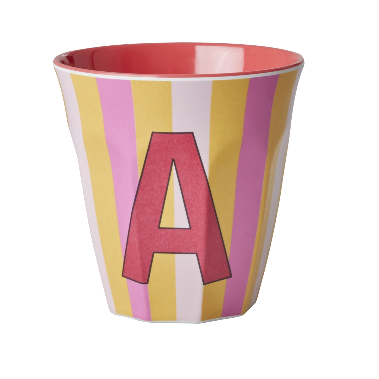 Rice Melamine Alphabet Cup Striped