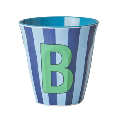 Rice Melamine Alphabet Cup Striped