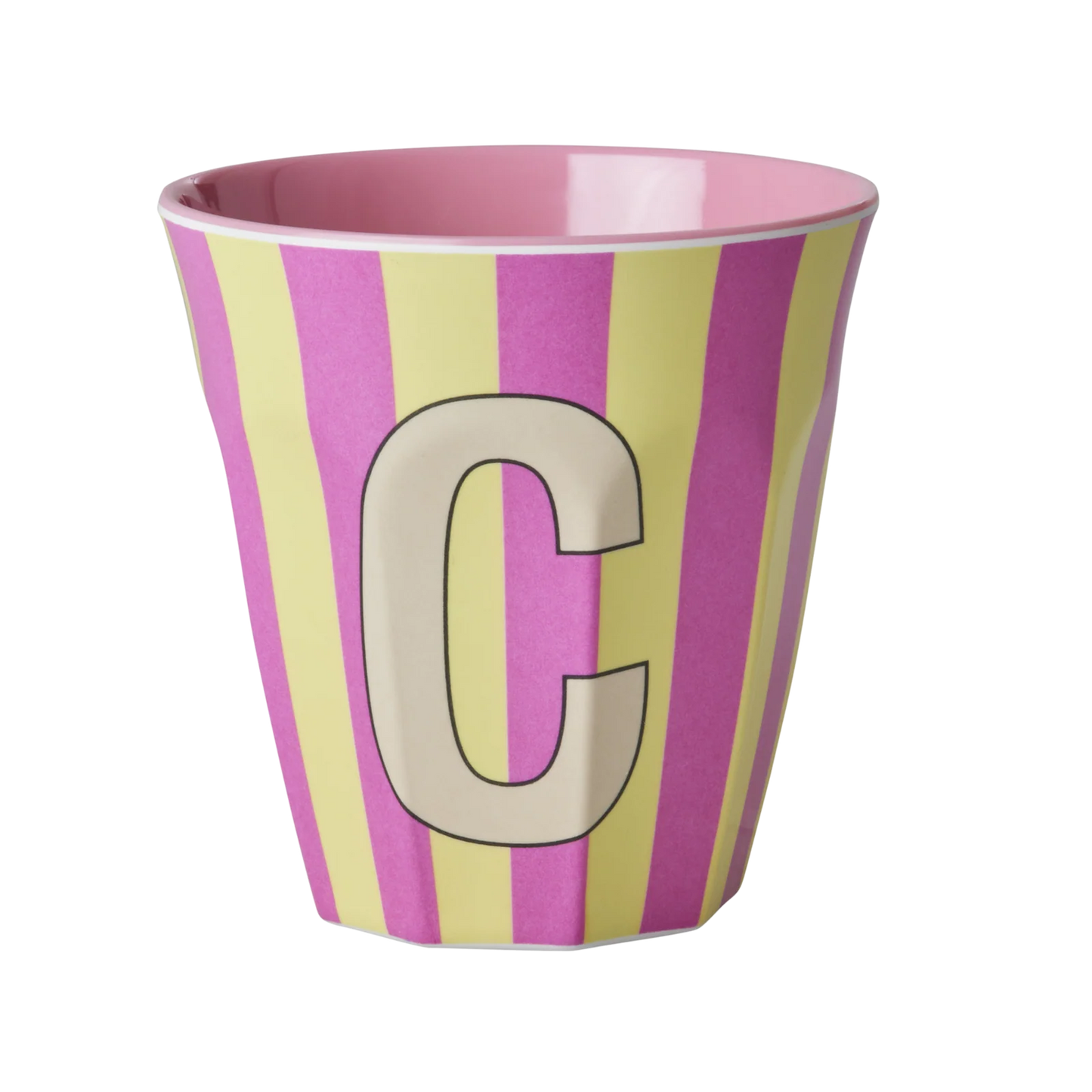 Rice Melamine Alphabet Cup Striped