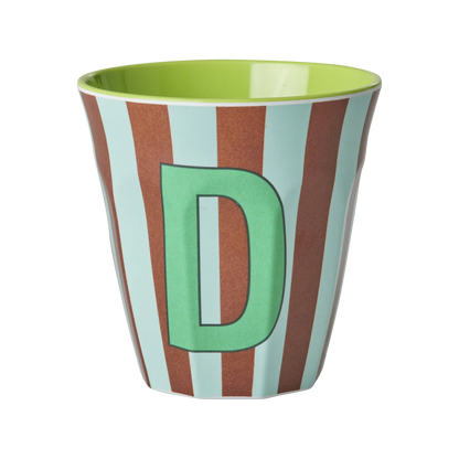 Rice Melamine Alphabet Cup Striped