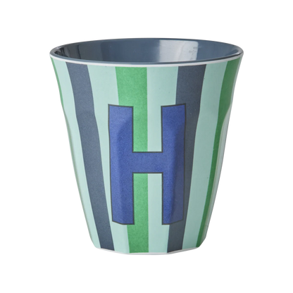 Rice Melamine Alphabet Cup Striped