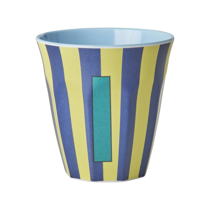 Rice Melamine Alphabet Cup Striped