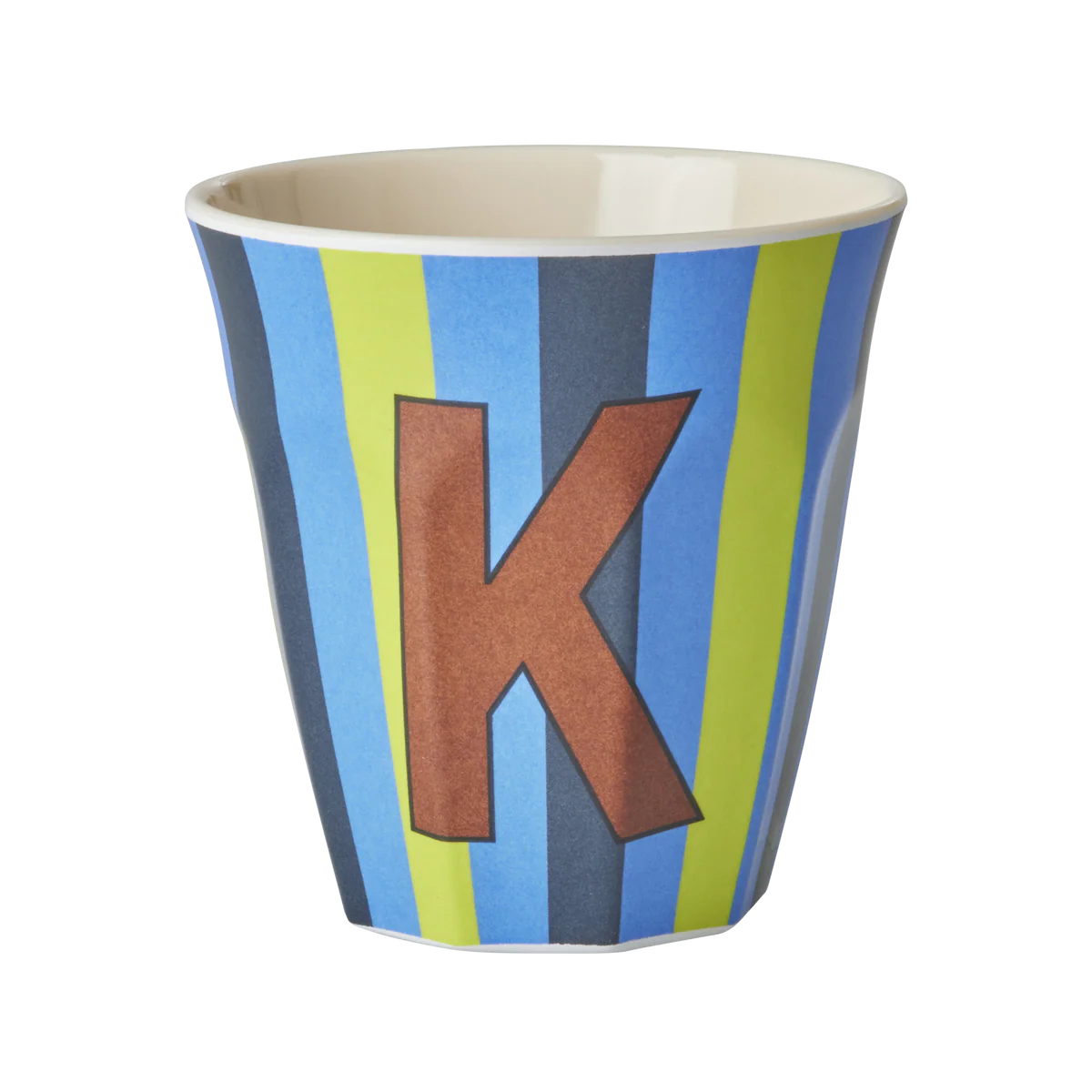 Rice Melamine Alphabet Cup Striped