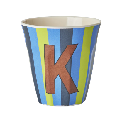Rice Melamine Alphabet Cup Striped