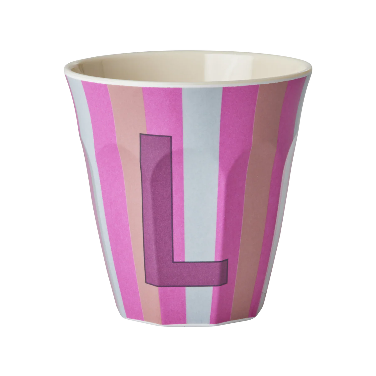 Rice Melamine Alphabet Cup Striped