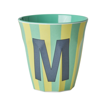 Rice Melamine Alphabet Cup Striped