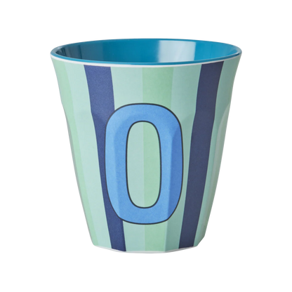 Rice Melamine Alphabet Cup Striped