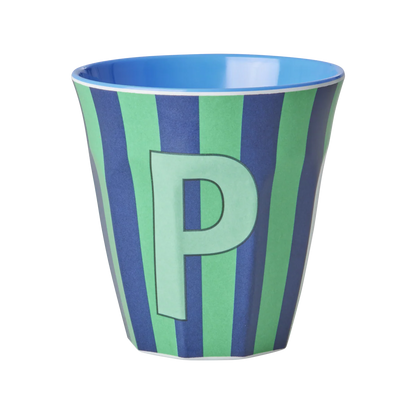 Rice Melamine Alphabet Cup Striped