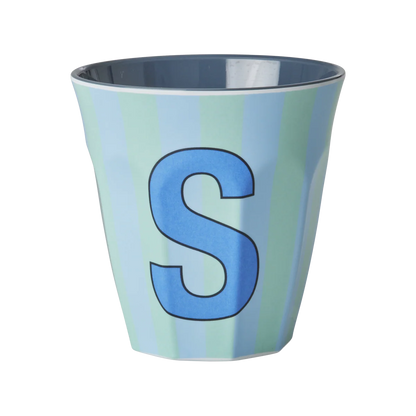 Rice Melamine Alphabet Cup Striped