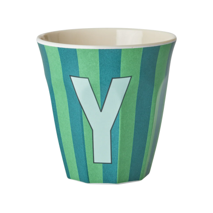 Rice Melamine Alphabet Cup Striped