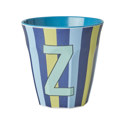 Rice Melamine Alphabet Cup Striped