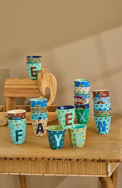 Rice Melamine Alphabet Cup Stars