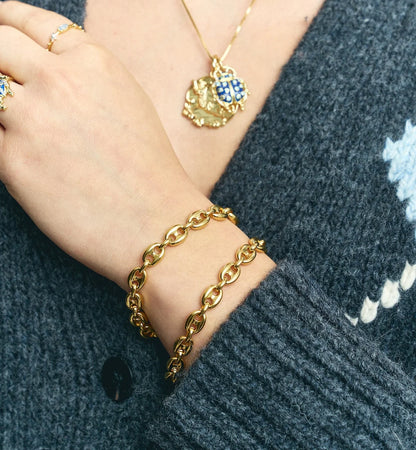 CHUNKY COFFEE BEAN BRACELET