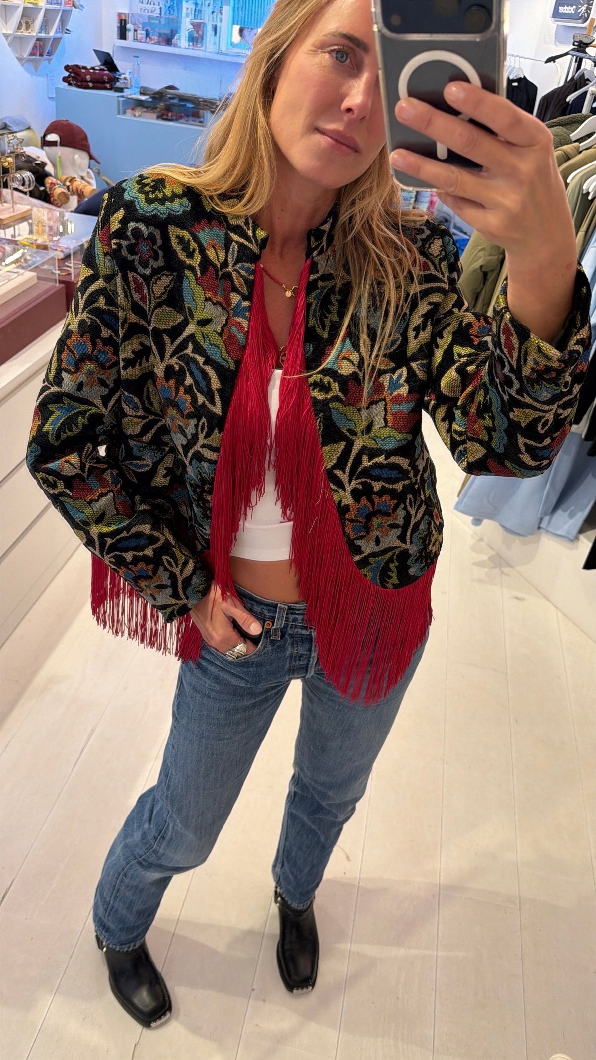 FLOWER FRINGE BLAZE