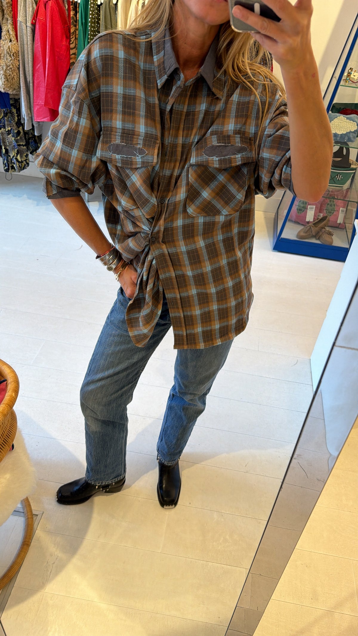 CHECKS BLOUSE