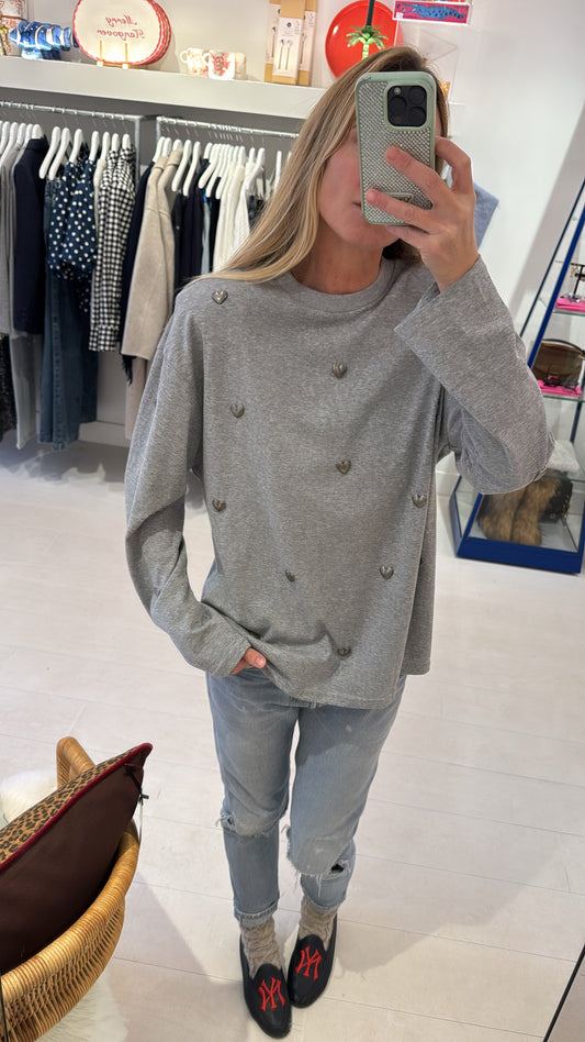 HEART SHIRT GRAY