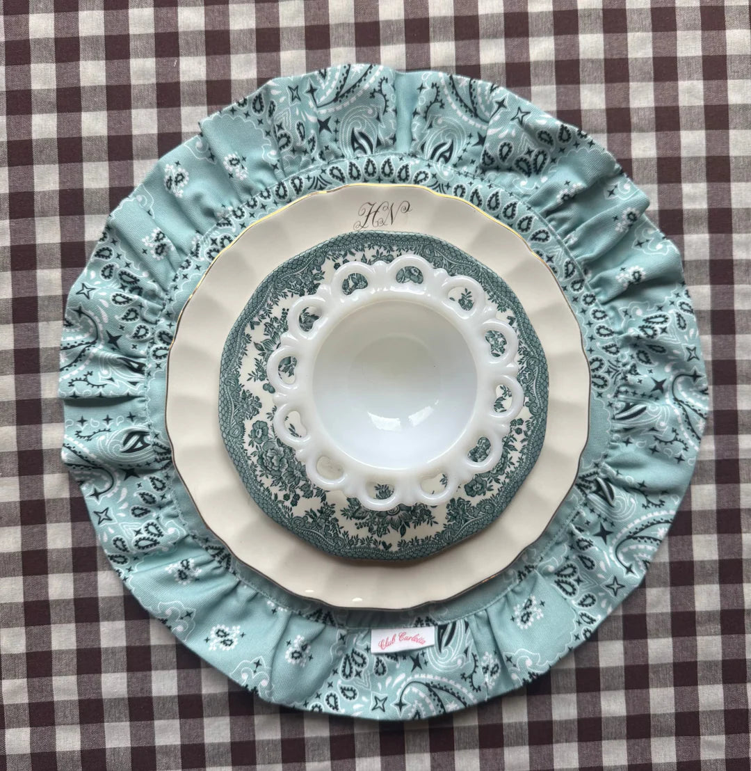 SET OF 2 BLUE PLACEMATS