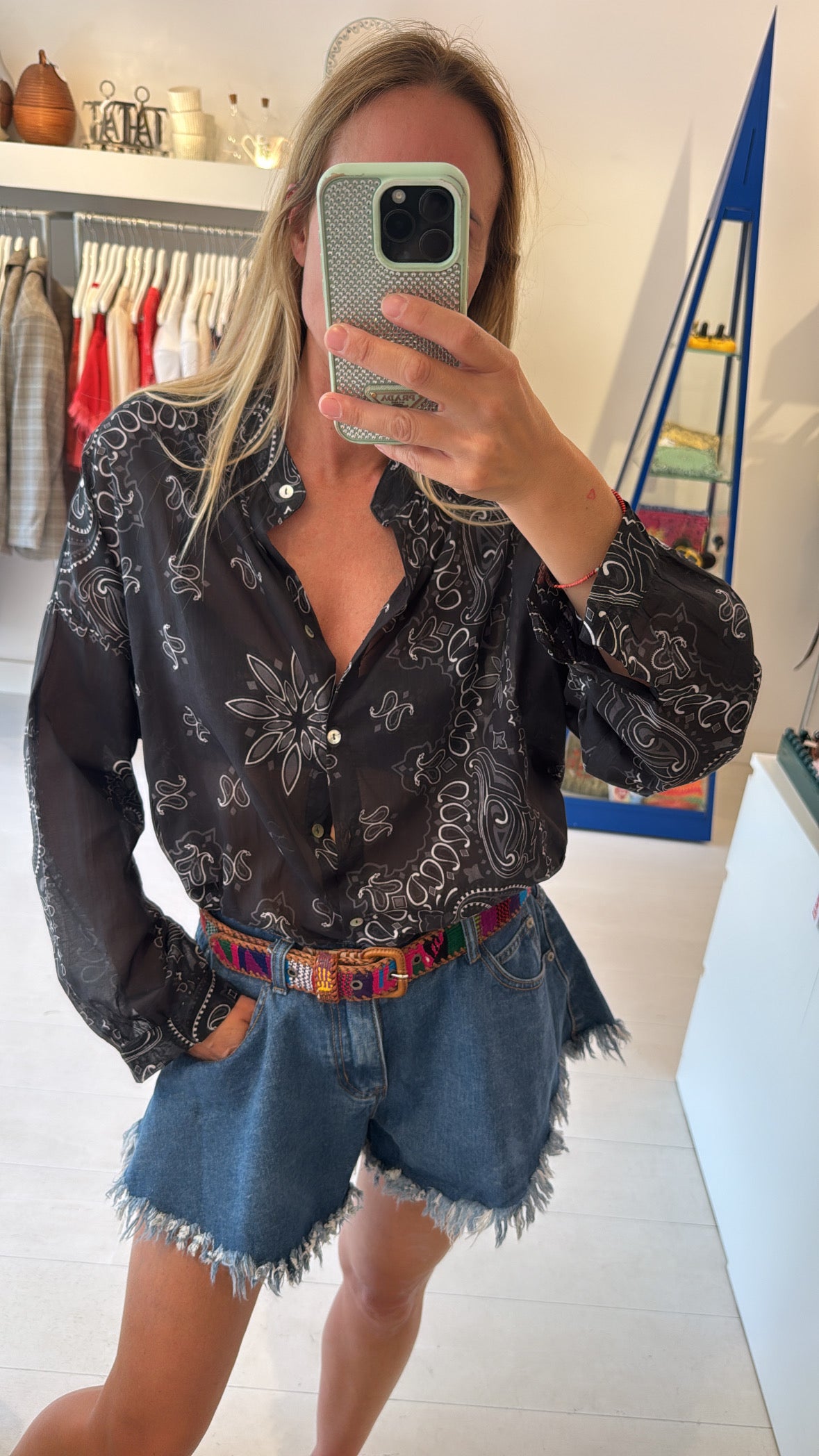 BANDANA BLOUSE BLACK