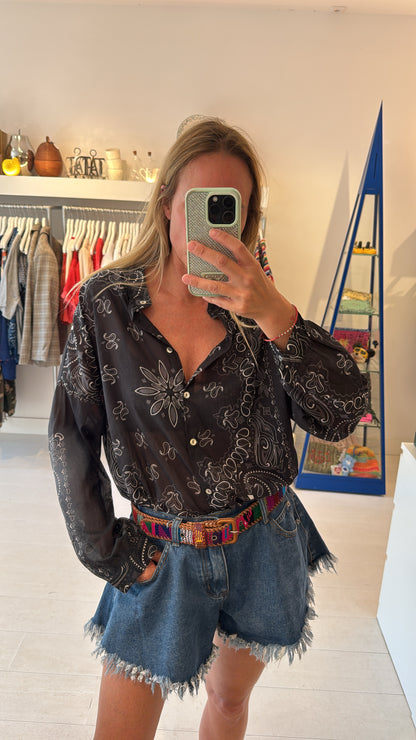 BANDANA BLOUSE BLACK