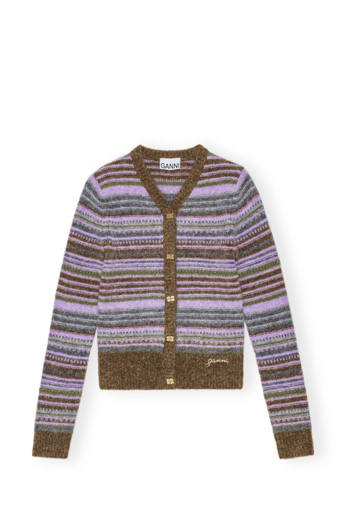 Soft Wool Stripe Cardigan