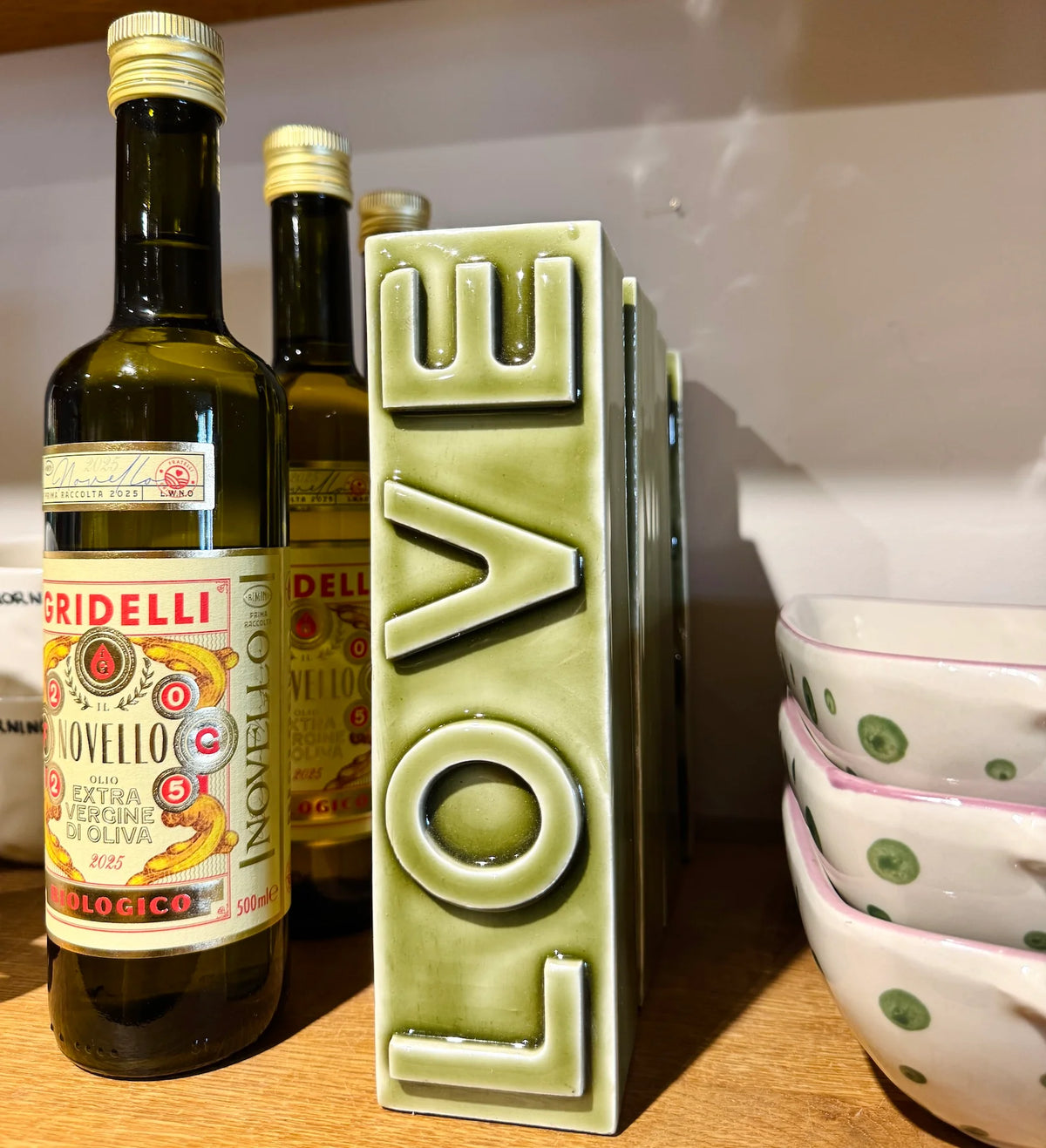 LOVE OLIVE CANDLE HOLDER - GREEN