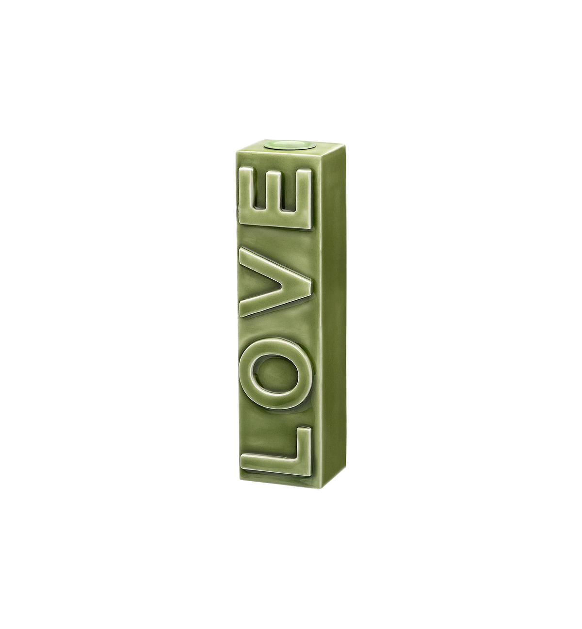 LOVE OLIVE CANDLE HOLDER - GREEN