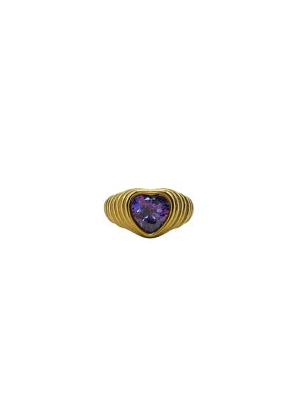 Heart Ring Purple